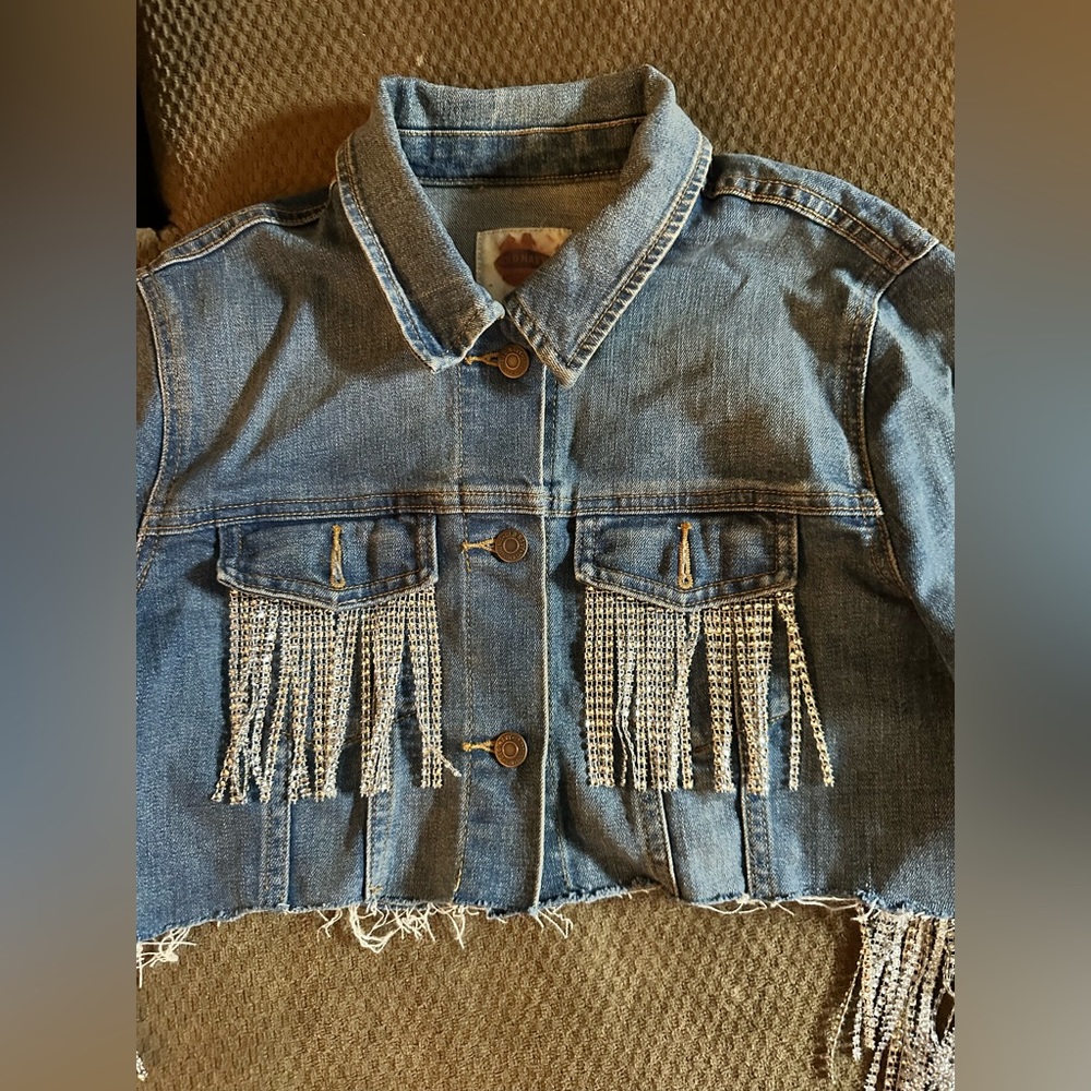 Fringe denim jacket